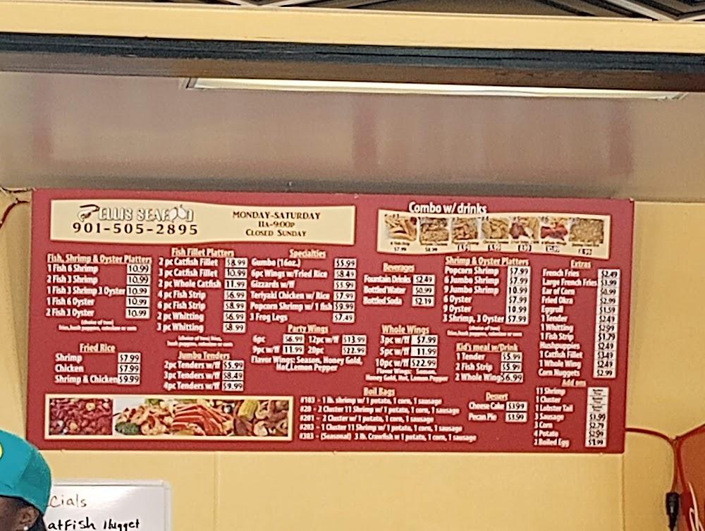 Ellis Seafood Menu image 1